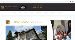 Desktop Screenshot of hotel-sonne-fex.ch